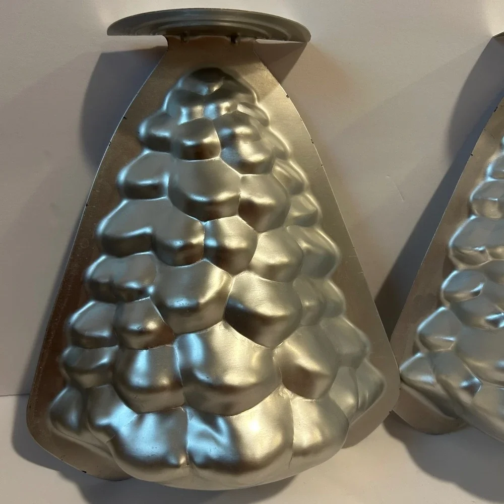 VTG Wilton Candlelit Cake Christmas Pan Holiday Tree Kit Cake Mold Bake Set 1973